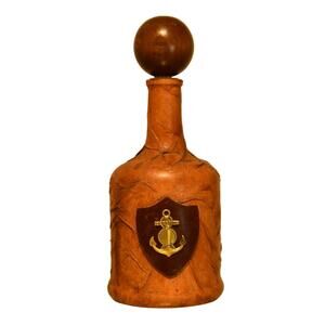 vintage Leather wraped Bottle wine spirits Collectable Gift